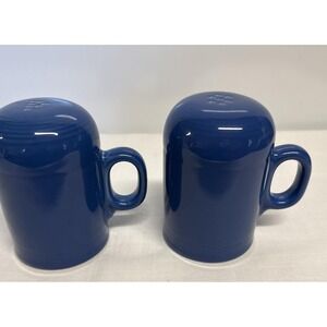 Fiestaware Rangetop Blue Salt and Pepper Shakers Set of 2 Ceramic Glazed Fiesta